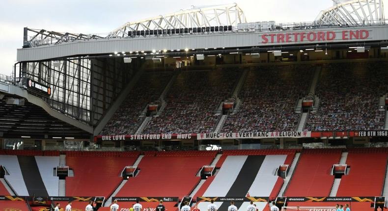 The lack of fans at Old Trafford hit Manchester United's finances Creator: Oli SCARFF