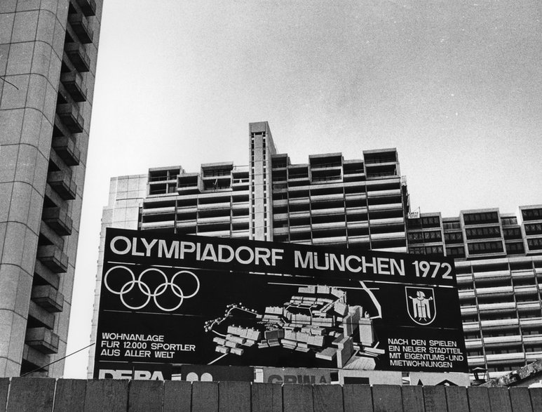 Wioska olimpijska podczas IO w Monachium, 1972.