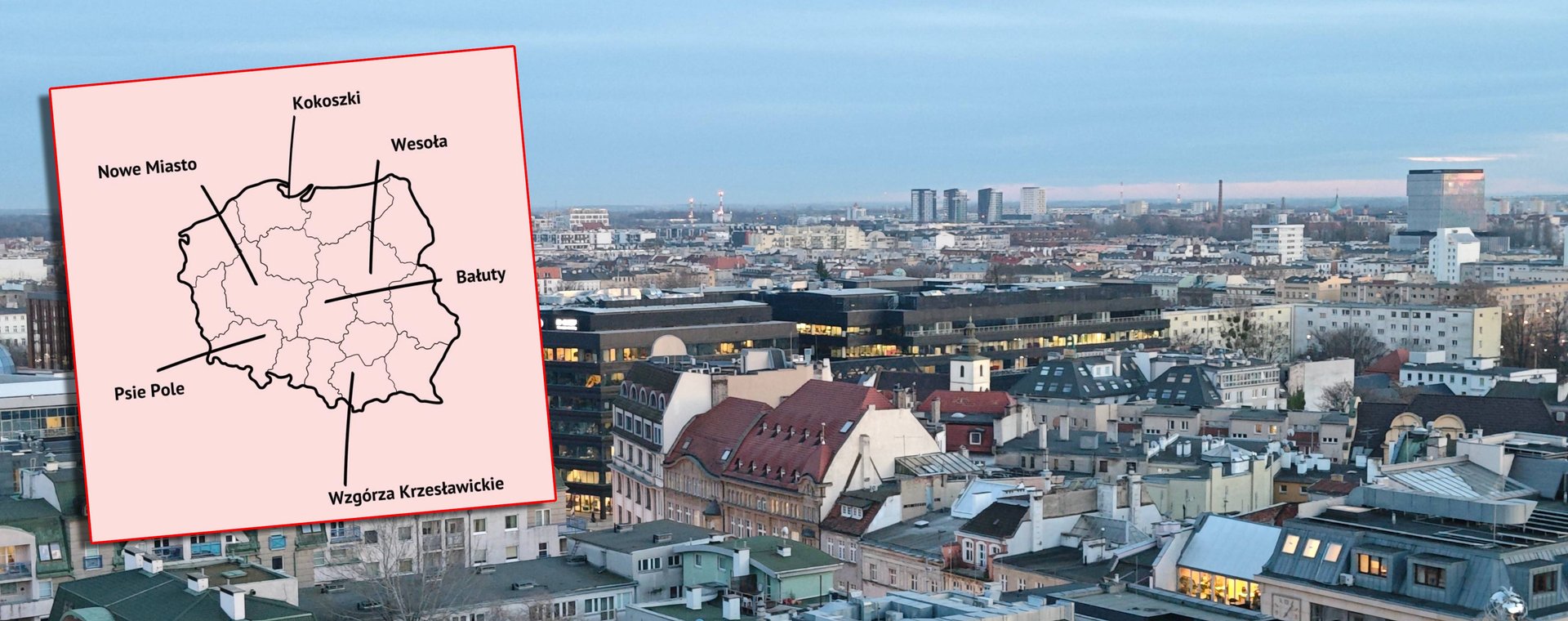 Duże miasta mają swoje "tajne", niedrogie dzielnice. Na zdjęciu panorama Wrocławia.