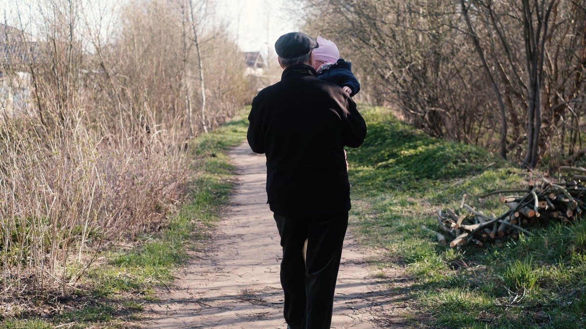 Otac sa detetom - ilustracija