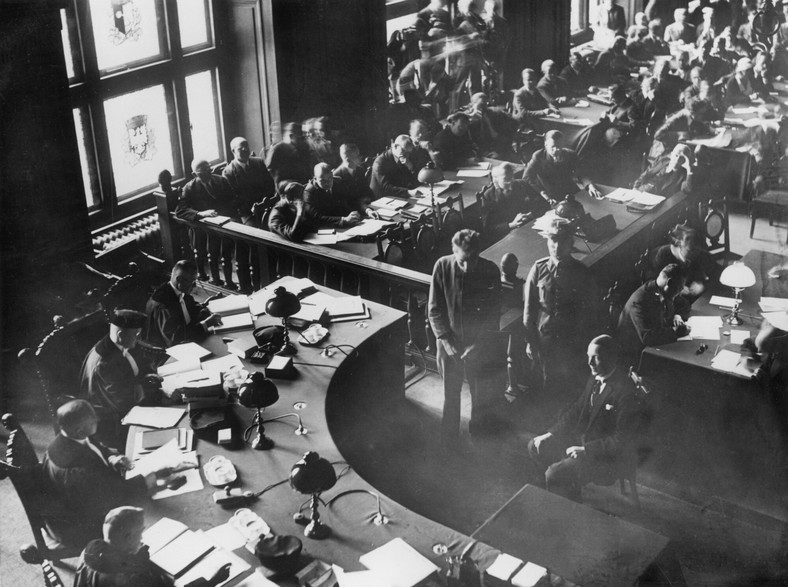 Proces w sprawie pożaru Reichstagu przed Czwartym Sądem Karnym przy Sądzie Najwyższym Rzeszy w Lipsku, 21 września 1933 r.