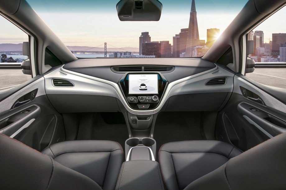 Tak wygląda wnętrze samochodu GM z technologią autonomicznej jazdy Cruise 