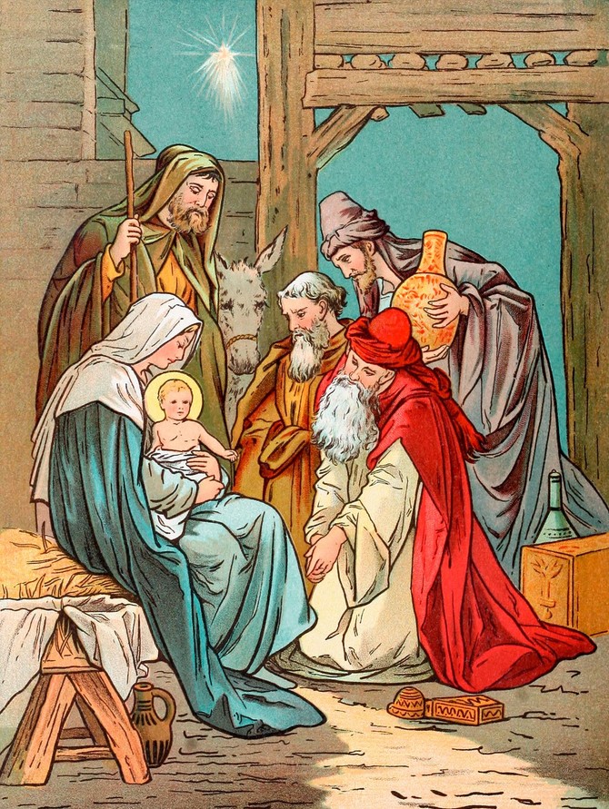 Rođenje Isusa Hrista, ilustracija
