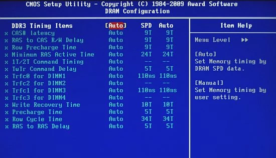 DRAM Configuration – opcje ustawień pamięci