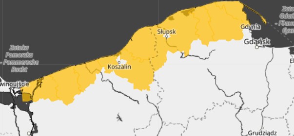 Na Wybrzeżu już dziś obowiązują ostrzeżenia przed niebezpieczną pogodą