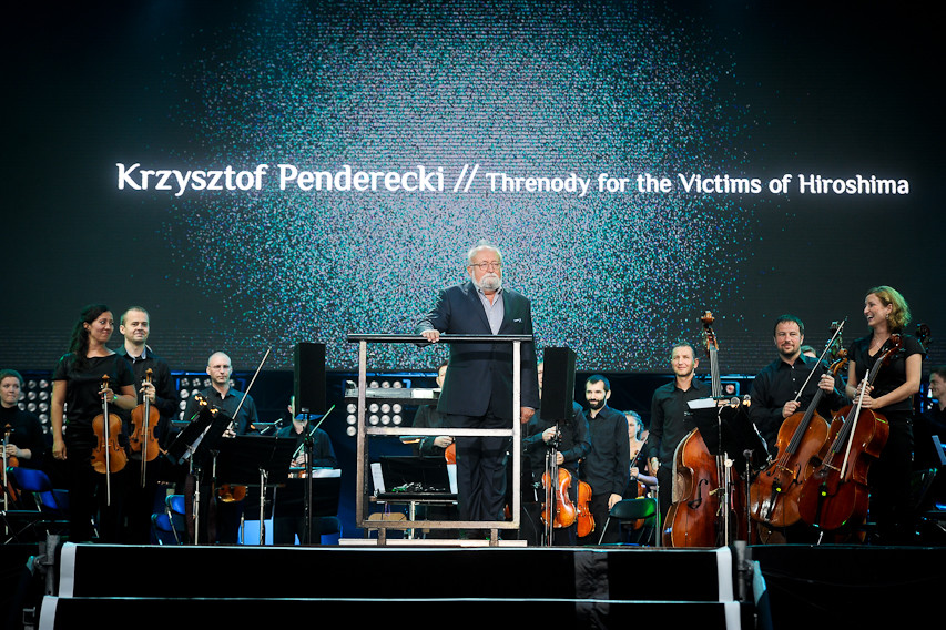 Krzysztof Penderecki i Orkiestra Kameralna AUKSO pod batutą Marka Mosia (fot. Artur Rawicz / Onet)