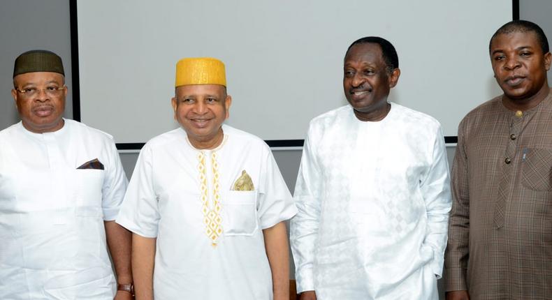 Members of the Osigwe Anyiam-Osigwe Foundation at a press briefing on Wednesday, March 22, 2023, in Ikeja. (Pulse)