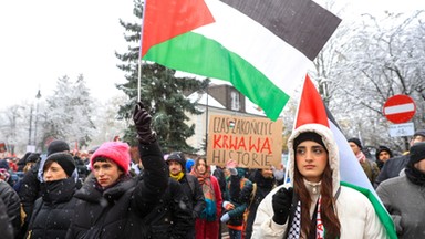 Propalestyńska demonstracja w Warszawie. "Nasza obecność symbolizuje solidarność"