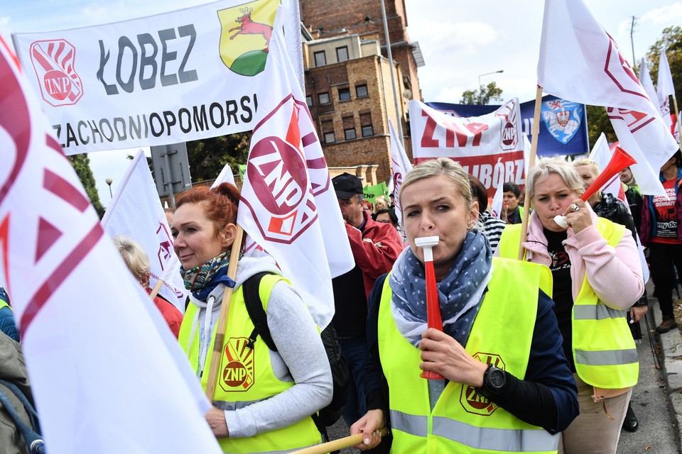 Protest nauczycieli w Warszawie