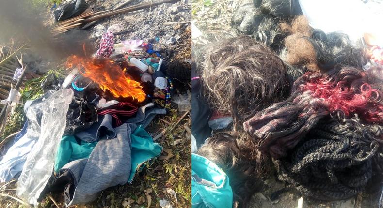 Lady gives life to Christ, burn her makeup kit, wigs and trousers after motorcyclist’s preaching (photos)