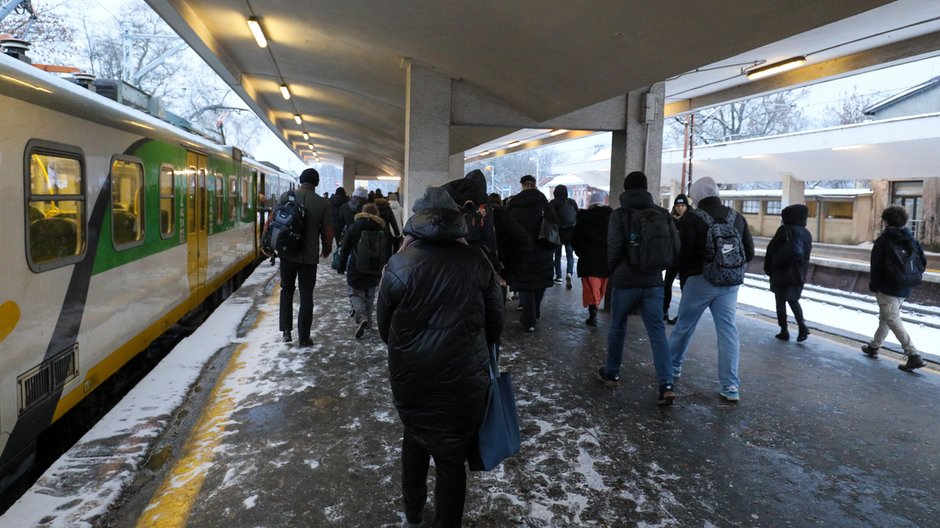 Pociąg na stacji Warszawa Falenica