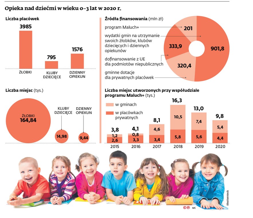 Opieka nad dziećmi w wieku 0-3 lat w 2020 r.