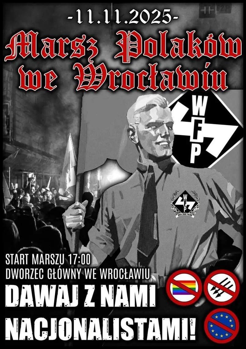 Plakat "Dawaj z nami nacjonalistami!"