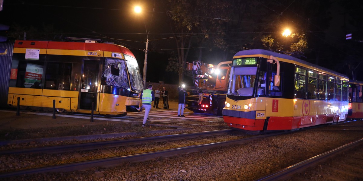 Dwa tramwaje zderzyły się w Warszawie