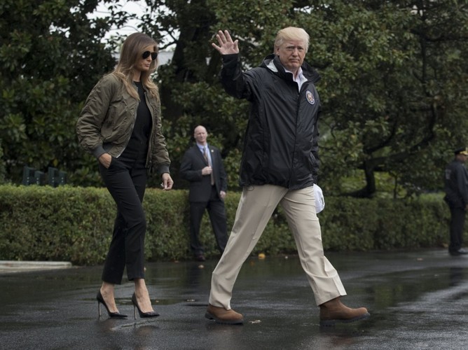 Melania i Donald Trumpowie