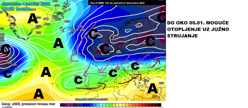 Oko 5 januara otopljenje