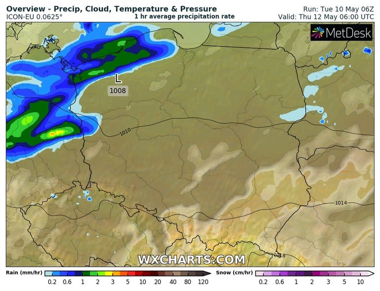 W czwartek nad ranem do północno-zachodniej Polski wkroczy chłodny front