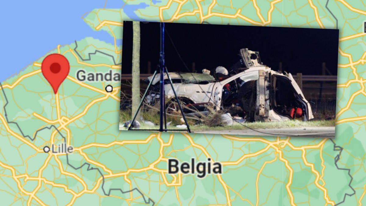 Trzech Polaków zginęło na drodze w Belgii. Samochód rozpadł się na pół