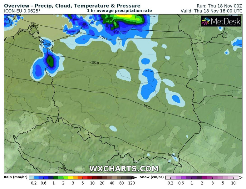 There will be rain in some places on Thursday