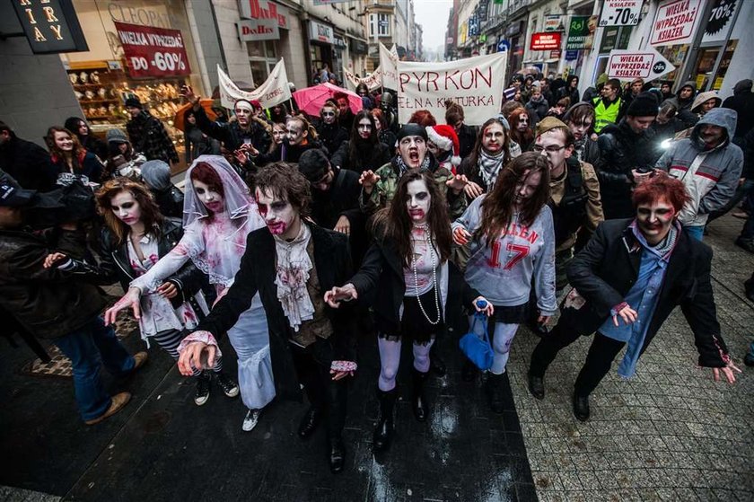 marsz zombie, poznań, walki uliczne