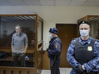 Aleksiej Nawalny przed sądem w Moskwie, 20 lutego 2021 r. 