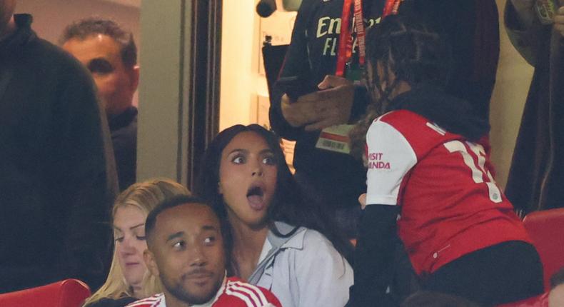 Kim Kardashian at an Arsenal FC match.Photo by Getty Images