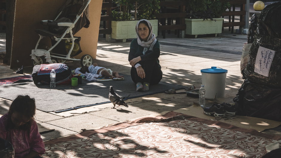 Uchodźcy na Placu Victorii, Grecja, 2020. Fot. Agnieszka Zielonka 