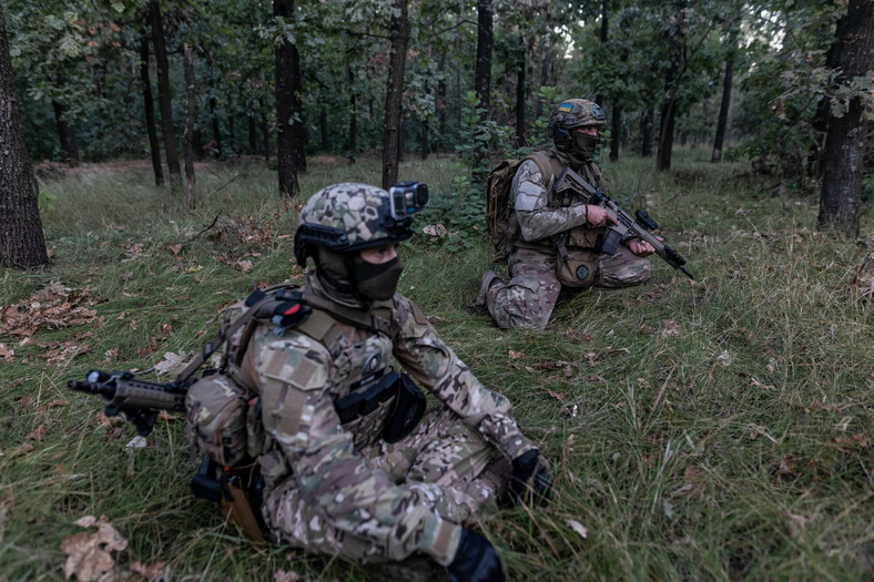 Ukraińscy żołnierze niedaleko Awdijiwki, Ukraina, 16 sierpnia 2023 r.