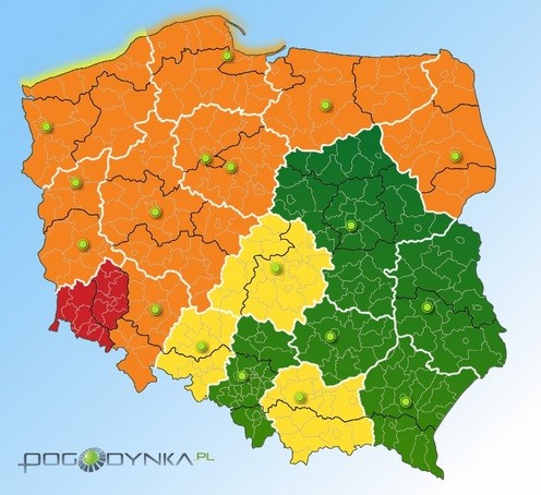 Burzowa pogoda w Polsce