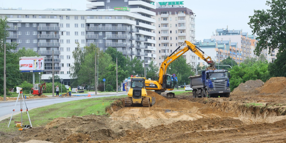 Utrudnienia na Tarchominie przez budowę tramwajów