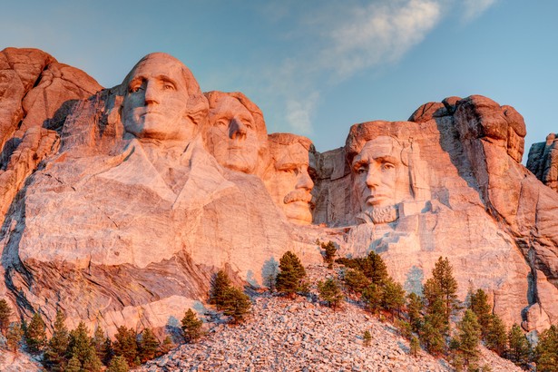 Mount Rushmore National Park w Black Hills South Dakota.