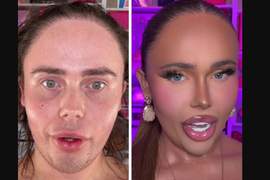 TRANSFORMACIJA ZA NEVERICU Na slikama je ISTA ŽENA - OBRIJALA LICE, nabacila šminku i za nekoliko minuta postala DRUGA OSOBA, šok snimak