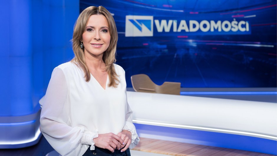 Marta Kielczyk, prowadząca program "Wiadomości" TVP