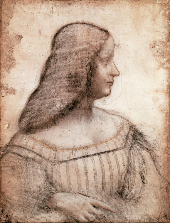 Izabela d'Este. Autorem portretu jest Leonardo da Vinci