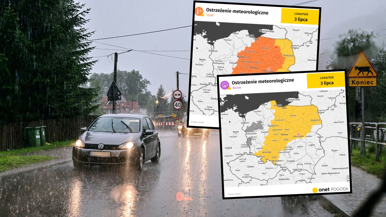 Po upałach wracają burze z gradem i ulewami. Są żółte ostrzeżenia IMGW [MAPY]