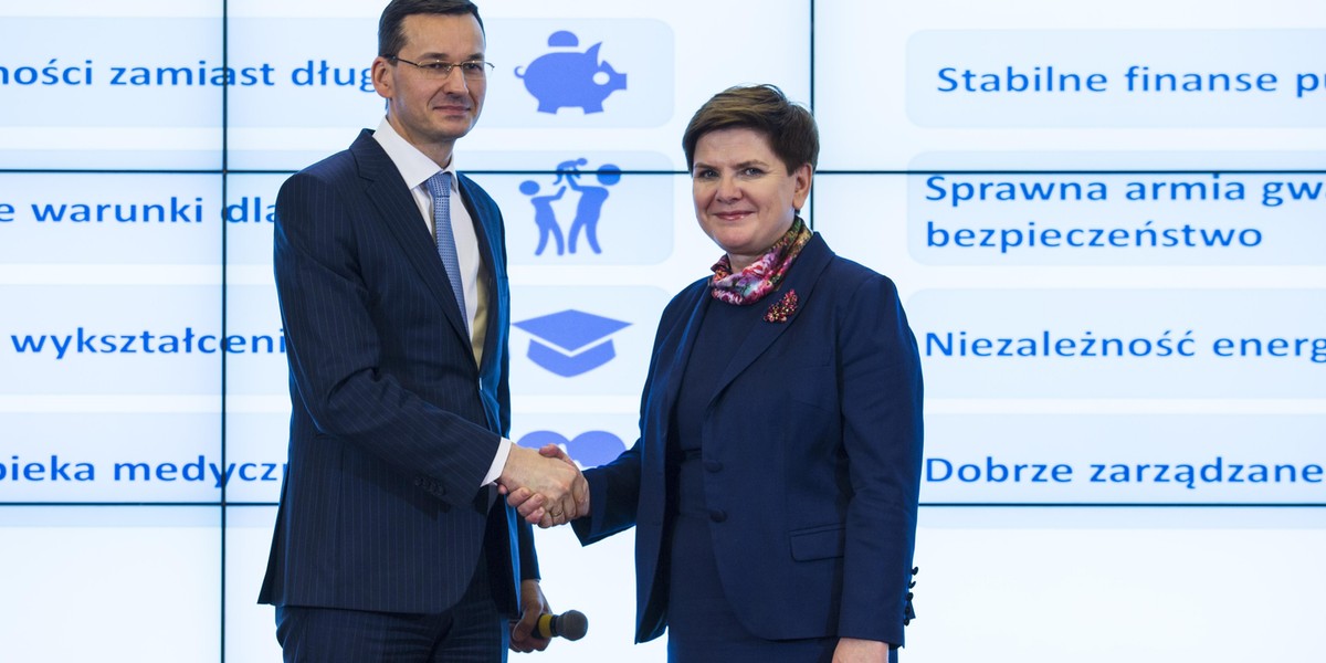 Beata Szydło i Mateusz Morawiecki