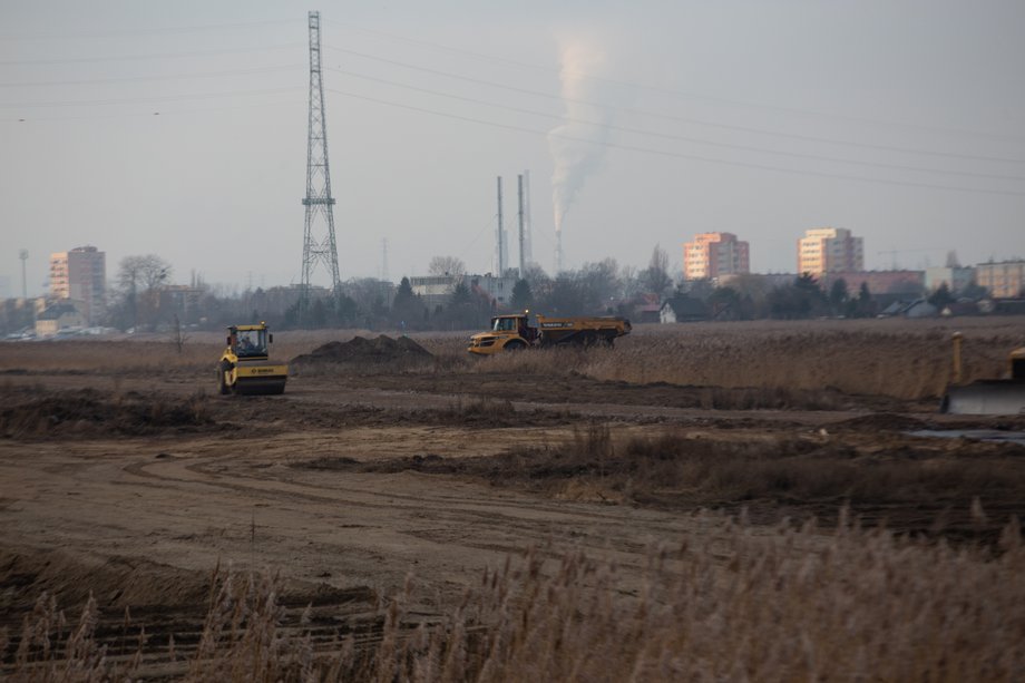 Budowa terminalu przeładunkowego na Martwej Wiśle.