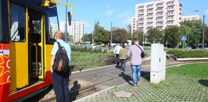 Fuszerka na pętli tramwajowej na Mokotowie