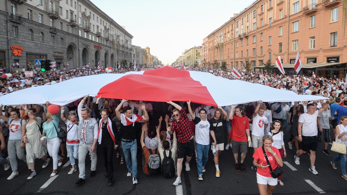 Marsz przeciwników Łukaszenki w Mińsku