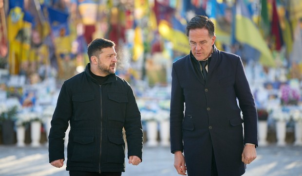 Volodimir Zelenski i Mark Rute u Kijevu 3. februara