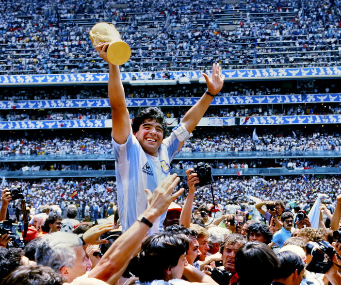 W 1986 r. Diego Marodona doprowadził reprezentację Argnetyny do tytułu mistrza świata
