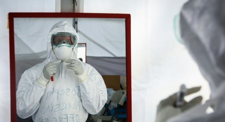 A health worker in the north-east of the Democratic Republic of Congo