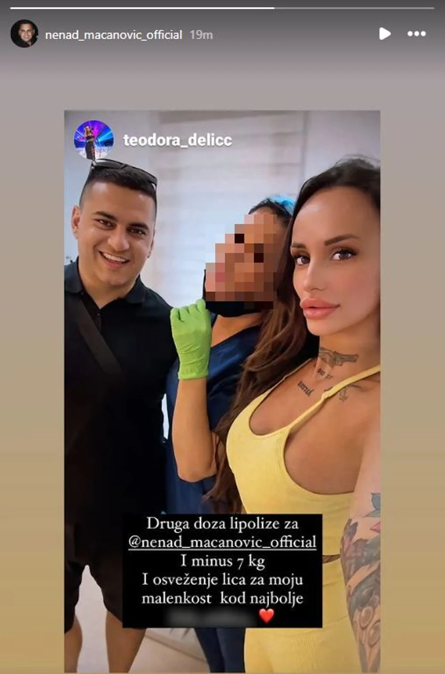 Nenad Macanović Bebica i Teodora Delić (Foto: Instagram)