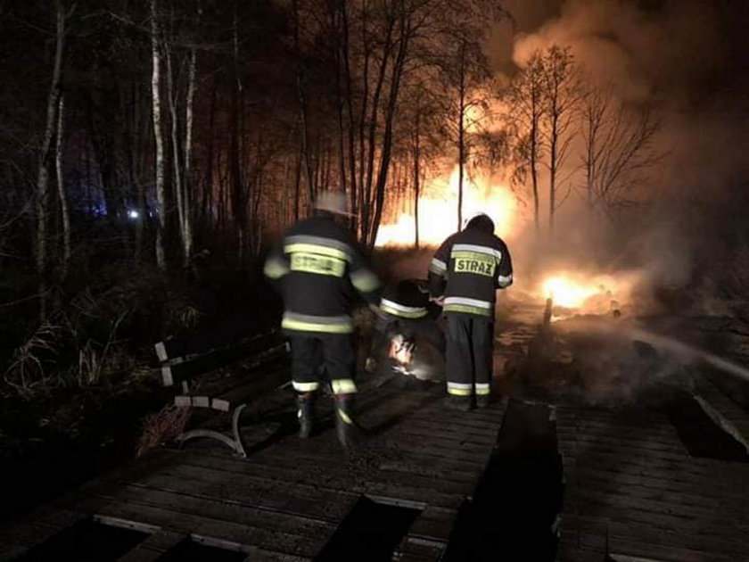 Pożar promenady w Trzebieży. Policja zatrzymała podejrzanych