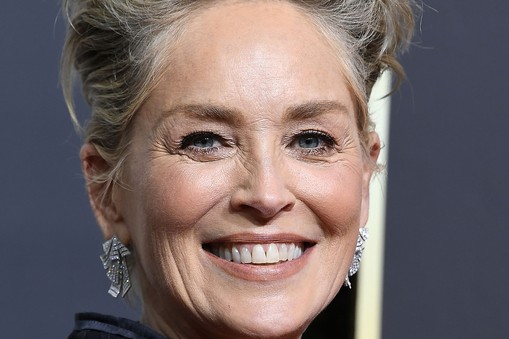 Sharon Stone podczas uroczystości wręczania nagrody filmowej Złote Globy, Beverly Hills, Kalifornia, styczeń 2018 r. 