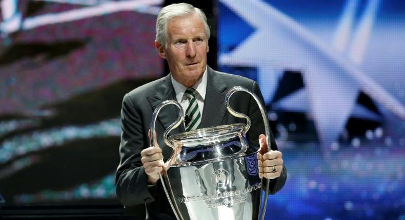 Billy McNeill, who has died aged 79, is seen with the European Champions League trophy in a photo taken on August 29, 2013. McNeill was the skipper of the 'Lisbon Lions' side that became the first British team to win the European Cup in 1967