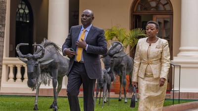 President William Ruto and First Lady Rachel Ruto at State House on September 29, 2022