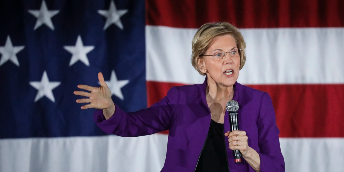 Senator Elizabeth Warren chce podzielić Facebooka, Google i Amazona, uważając, że mają za dużo władzy. Facebook ocenzurował jej reklamy wzywające do podziału spółek