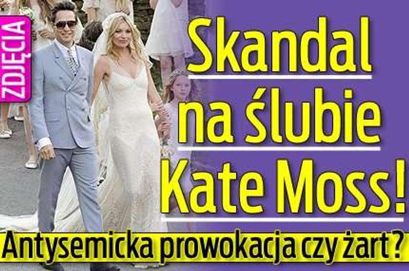 Skandal na ślubie Kate Moss! Antysemicka prowokacja czy żart?