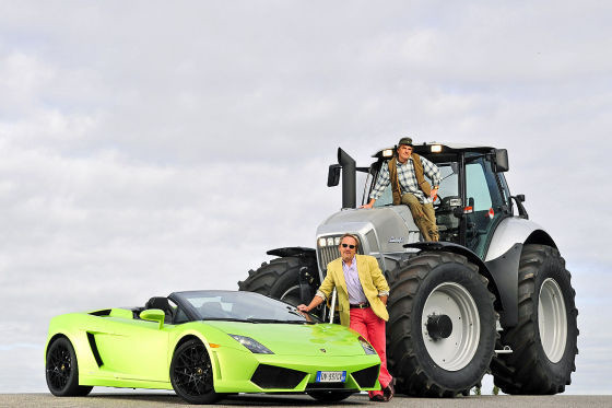 Traktor Lamborghini kontra Gallardo